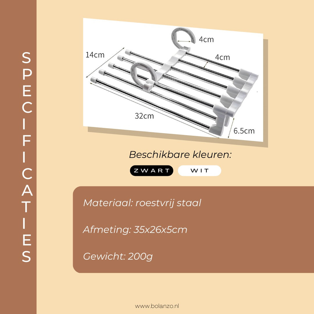 RackHanger™ - 5-in-1 multifunctionele broekenstandaard