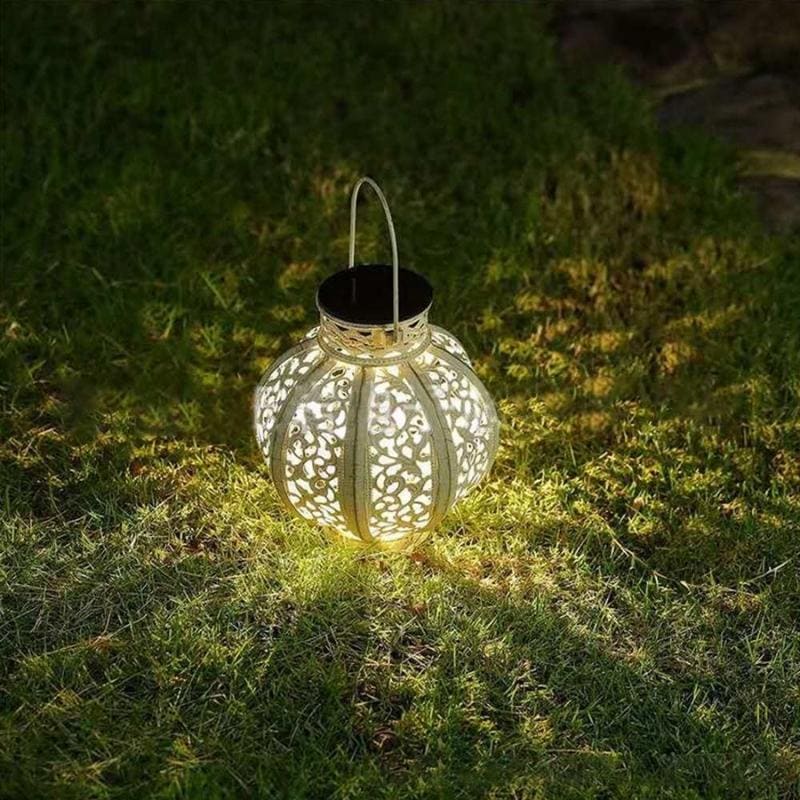 SunGlow™ - Solar LED Iron Art Hallow Lantern Light