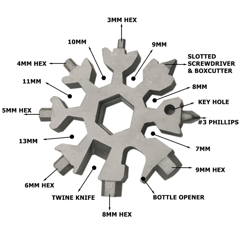 HandyFlake™ - 18-in-1 Sneeuwvlok Multi-tool