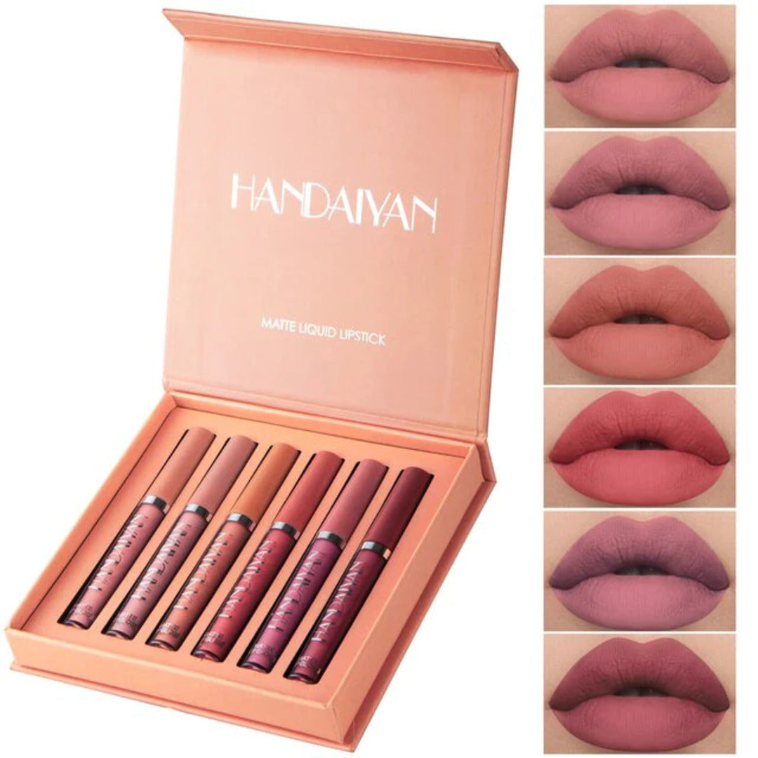 SweetKiss™️ Premium 6-delige Matte Lipstick Set