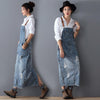 Renna™ - Gescheurde denim overall jurk