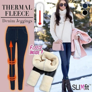 ToastyFleece Denim Leggings™ Blijf warm en stijlvol