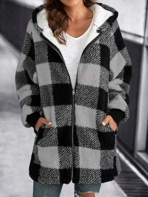 Oversized Plaid Tussenjas